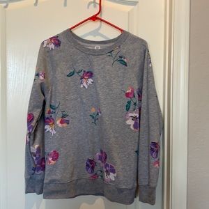 Old navy floral sweatshirt
